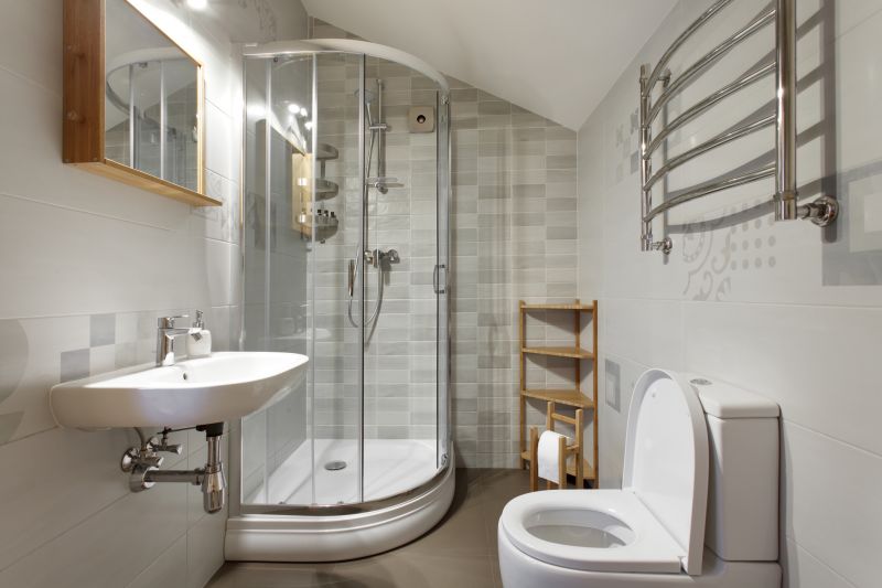 Corner Walk-in Shower with Curved Glass